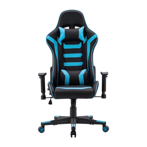 ΚΑΡΕΚΛΑ GAMING Fylliana SAR-1 ΜΑΥΡΟ-ΜΠΛΕ ΤΕΧΝΟΔΕΡΜΑ 64x53x135εκ