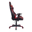 ΚΑΡΕΚΛΑ GAMING Fylliana SAR-12 ΜΑΥΡΟ-ΚΟΚΚΙΝΟ ΤΕΧΝΟΔΕΡΜΑ 64x53x135εκ