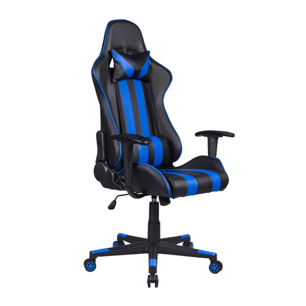 ΚΑΡΕΚΛΑ GAMING Fylliana SAR-12 ΜΑΥΡΟ-ΜΠΛΕ ΤΕΧΝΟΔΕΡΜΑ 64x53x135εκ
