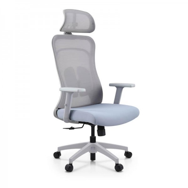 ΚΑΡΕΚΛΑ ΓΡΑΦΕΙΟΥ Fylliana FL408 ΓΚΡΙ ΥΦΑΣΜΑ ΓΚΡΙ ΣΚΕΛΕΤΟ 64x64x120-130εκ