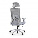 ΚΑΡΕΚΛΑ ΓΡΑΦΕΙΟΥ Fylliana FL408 ΓΚΡΙ ΥΦΑΣΜΑ ΓΚΡΙ ΣΚΕΛΕΤΟ 64x64x120-130εκ