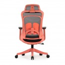 ΚΑΡΕΚΛΑ ΓΡΑΦΕΙΟΥ Fylliana FL408 ΜΑΥΡΟ ΥΦΑΣΜΑ ΚΟΚΚΙΝΟ ΣΚΕΛΕΤΟ 64x64x120-130εκ