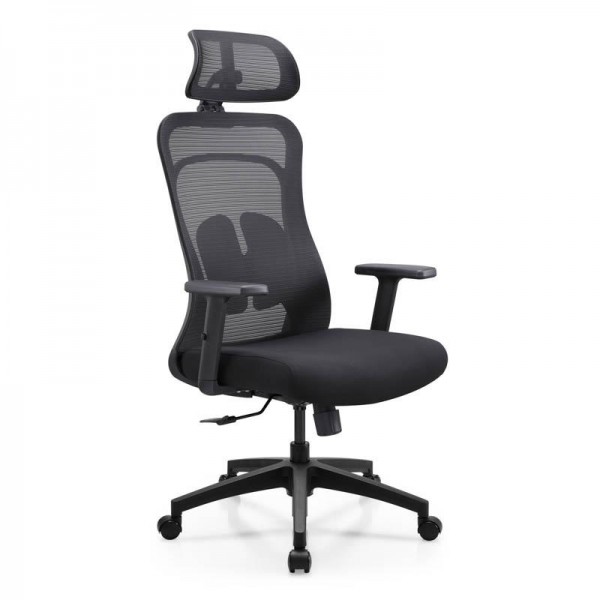 ΚΑΡΕΚΛΑ ΓΡΑΦΕΙΟΥ Fylliana FL408 ΜΑΥΡΟ ΥΦΑΣΜΑ ΜΑΥΡΟ ΣΚΕΛΕΤΟ 64x64x120-130εκ