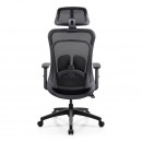 ΚΑΡΕΚΛΑ ΓΡΑΦΕΙΟΥ Fylliana FL408 ΜΑΥΡΟ ΥΦΑΣΜΑ ΜΑΥΡΟ ΣΚΕΛΕΤΟ 64x64x120-130εκ