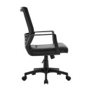 ΚΑΡΕΚΛΑ ΓΡΑΦΕΙΟΥ Fylliana FL19-3Α ΜΑΥΡΟ ΧΡΩΜΑ 60x63x95/105εκ