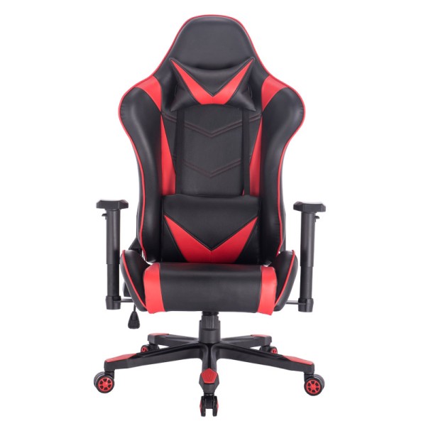 ΚΑΡΕΚΛΑ ΓΡΑΦΕΙΟΥ-GAMING Fylliana 9880 ΜΑΥΡΟ ΜΕ ΚΟΚΚΙΝΟ ΤΕΧΝΟΔΕΡΜΑ 70.5x71x128εκ