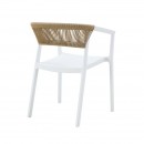 ΚΑΡΕΚΛΑ ΚΗΠΟΥ Fylliana Elora ΛΕΥΚΟ-ΚΑΦΕ ΧΡΩΜΑ 58x56x75εκ