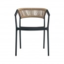 ΚΑΡΕΚΛΑ ΚΗΠΟΥ Fylliana Elora ΜΑΥΡΟ-ΚΑΦΕ ΧΡΩΜΑ 58x56x75εκ