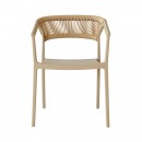 ΚΑΡΕΚΛΑ ΚΗΠΟΥ Fylliana Elora ΜΠΕΖ-ΚΑΦΕ ΧΡΩΜΑ 58x56x75εκ