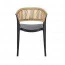 ΚΑΡΕΚΛΑ ΚΗΠΟΥ Fylliana Marion ΜΑΥΡΟ-ΚΑΦΕ ΧΡΩΜΑ 57x54x81εκ