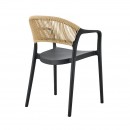 ΚΑΡΕΚΛΑ ΚΗΠΟΥ Fylliana Marion ΜΑΥΡΟ-ΚΑΦΕ ΧΡΩΜΑ 57x54x81εκ