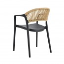 ΚΑΡΕΚΛΑ ΚΗΠΟΥ Fylliana Marion ΜΑΥΡΟ-ΚΑΦΕ ΧΡΩΜΑ 57x54x81εκ