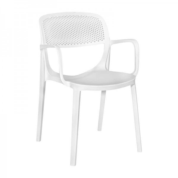 ΚΑΡΕΚΛΑ ΚΗΠΟΥ Fylliana Mira ΜΕ ΜΠΡΑΤΣΑ ΛΕΥΚΟ ΧΡΩΜΑ 48x55x79εκ