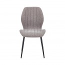 ΚΑΡΕΚΛΑ ΤΡΑΠΕΖΑΡΙΑΣ Fylliana FL089 ΜΠΕΖ ΥΦΑΣΜΑ ΜΕ ΜΑΥΡΑ ΜΕΤΑΛΛΙΚΑ ΠΟΔΙΑ 47x55x87εκ