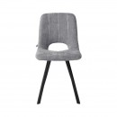 ΚΑΡΕΚΛΑ ΤΡΑΠΕΖΑΡΙΑΣ Fylliana FL2535 ΓΚΡΙ-ΜΠΕΖ ΥΦΑΣΜΑ 57x45x86εκ