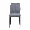 ΚΑΡΕΚΛΑ ΤΡΑΠΕΖΑΡΙΑΣ Fylliana FL25410 ΓΚΡΙ ΣΚΟΥΡΟ ΧΡΩΜΑ ΥΦΑΣΜΑ ΜΕ ΜΑΥΡΑ ΜΕΤΑΛΛΙΚΑ ΠΟΔΙΑ 42x58x87εκ