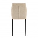 ΚΑΡΕΚΛΑ ΤΡΑΠΕΖΑΡΙΑΣ Fylliana FL25410 ΜΠΕΖ ΧΡΩΜΑ ΥΦΑΣΜΑ ΜΕ ΜΑΥΡΑ ΜΕΤΑΛΛΙΚΑ ΠΟΔΙΑ 42x58x87εκ