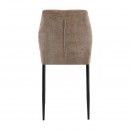 ΚΑΡΕΚΛΑ ΤΡΑΠΕΖΑΡΙΑΣ Fylliana FL25410 TAUPE ΧΡΩΜΑ ΥΦΑΣΜΑ ΜΕ ΜΑΥΡΑ ΜΕΤΑΛΛΙΚΑ ΠΟΔΙΑ 42x58x87εκ