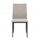 ΚΑΡΕΚΛΑ ΤΡΑΠΕΖΑΡΙΑΣ Fylliana FL25414 ΜΠΕΖ-ΚΑΦΕ ΧΡΩΜΑ ΥΦΑΣΜΑ ΜΕ ΜΑΥΡΑ ΜΕΤΑΛΛΙΚΑ ΠΟΔΙΑ 44x60x86εκ