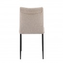 ΚΑΡΕΚΛΑ ΤΡΑΠΕΖΑΡΙΑΣ Fylliana FL25414 ΜΠΕΖ-ΚΑΦΕ ΧΡΩΜΑ ΥΦΑΣΜΑ ΜΕ ΜΑΥΡΑ ΜΕΤΑΛΛΙΚΑ ΠΟΔΙΑ 44x60x86εκ