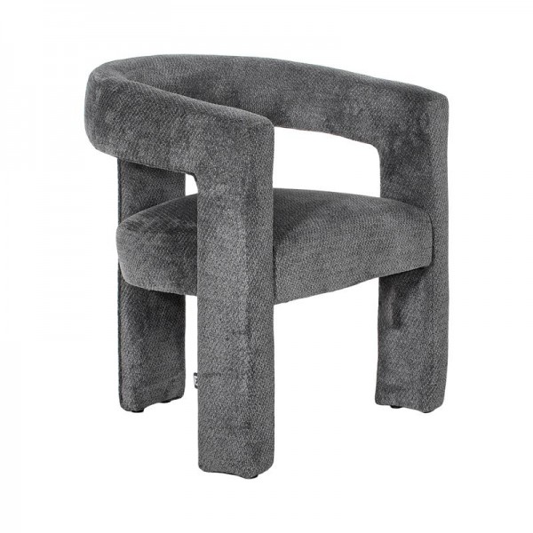 ΚΑΡΕΚΛΑ ΤΡΑΠΕΖΑΡΙΑΣ Fylliana FL6493 ΑΝΘΡΑΚΙ ΧΡΩΜΑ ΥΦΑΣΜΑΤΟΣ 64x56x75εκ