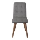 ΚΑΡΕΚΛΑ ΤΡΑΠΕΖΑΡΙΑΣ Fylliana NEW T-17 ΓΚΡΙ ME GREY ΠΟΔΙΑ 42x48x87εκ