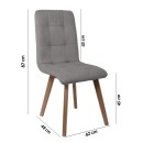 ΚΑΡΕΚΛΑ ΤΡΑΠΕΖΑΡΙΑΣ Fylliana NEW T-17 ΓΚΡΙ ME GREY ΠΟΔΙΑ 42x48x87εκ