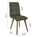 ΚΑΡΕΚΛΑ ΤΡΑΠΕΖΑΡΙΑΣ Fylliana NEW T-17 ΛΑΔΙ ME GREY ΠΟΔΙΑ 42x48x87εκ