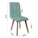 ΚΑΡΕΚΛΑ ΤΡΑΠΕΖΑΡΙΑΣ Fylliana NEW T-17 MINT ME GREY ΠΟΔΙΑ 42x48x87εκ
