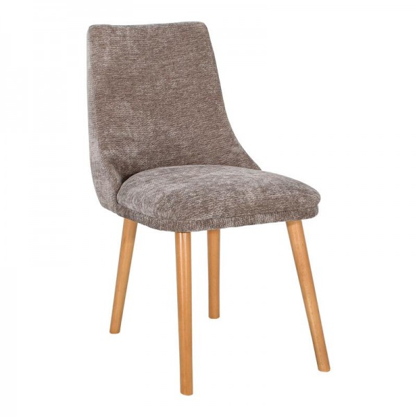 ΚΑΡΕΚΛΑ ΤΡΑΠΕΖΑΡΙΑΣ Fylliana Sandra New Lux ΚΑΦΕ ΧΡΩΜΑ ΥΦΑΣΜΑΤΟΣ ΜΕ GOLDEN SAND ΠΟΔΙΑ 45x50x85εκ