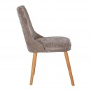 ΚΑΡΕΚΛΑ ΤΡΑΠΕΖΑΡΙΑΣ Fylliana Sandra New Lux ΚΑΦΕ ΧΡΩΜΑ ΥΦΑΣΜΑΤΟΣ ΜΕ GOLDEN SAND ΠΟΔΙΑ 45x50x85εκ