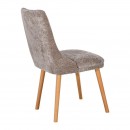 ΚΑΡΕΚΛΑ ΤΡΑΠΕΖΑΡΙΑΣ Fylliana Sandra New Lux ΚΑΦΕ ΧΡΩΜΑ ΥΦΑΣΜΑΤΟΣ ΜΕ GOLDEN SAND ΠΟΔΙΑ 45x50x85εκ