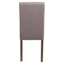 ΚΑΡΕΚΛΑ ΤΡΑΠΕΖΑΡΙΑΣ Fylliana Τ-12 Domenic ΜΠΕΖ ΥΦΑΣΜΑ GREY OAK ΠΟΔΙΑ 45x45x90εκ
