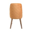 ΚΑΡΕΚΛΑ ΤΡΑΠΕΖΑΡΙΑΣ Fylliana T-3 LUX ΚΙΤΡΙΝΟ ΥΦΑΣΜΑ GREY OAK ΠΟΔΙΑ 45x50x90εκ
