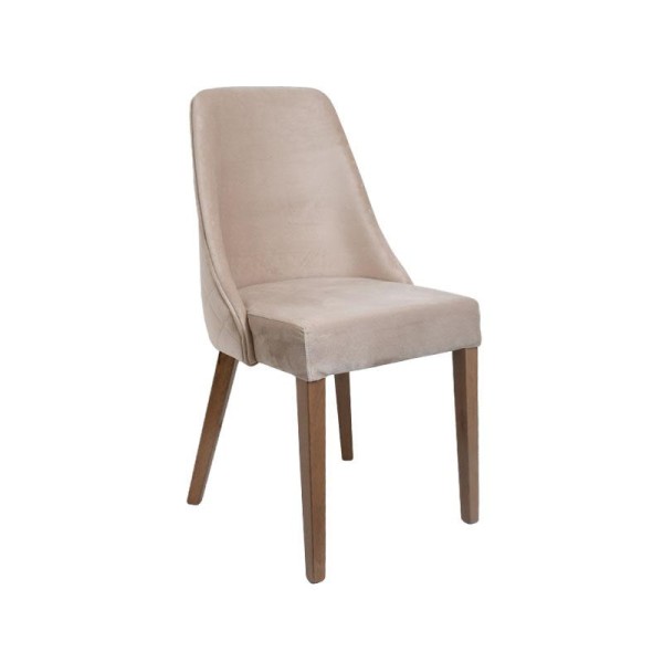 ΚΑΡΕΚΛΑ ΤΡΑΠΕΖΑΡΙΑΣ Fylliana T-3 LUX ΜΠΕΖ ΥΦΑΣΜΑ GREY OAK ΠΟΔΙΑ 45x50x90εκ