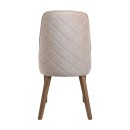 ΚΑΡΕΚΛΑ ΤΡΑΠΕΖΑΡΙΑΣ Fylliana T-3 LUX ΜΠΕΖ ΥΦΑΣΜΑ GREY OAK ΠΟΔΙΑ 45x50x90εκ