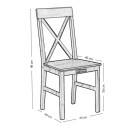 ΚΑΡΕΚΛΑ ΤΡΑΠΕΖΑΡΙΑΣ Fylliana TX GREY OAK-ΚΑΦΕ 43x44x98εκ