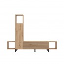 ΚΕΝΤΡΟ ΨΥΧΑΓΩΓΙΑΣ-ΣΥΝΘΕΣΗ ANDROS ARTISAN OAK-ARTISAN OAK ΜΕ ΜΑΥΡΕΣ ΓΡΑΜΜΕΣ 184x30x138εκ