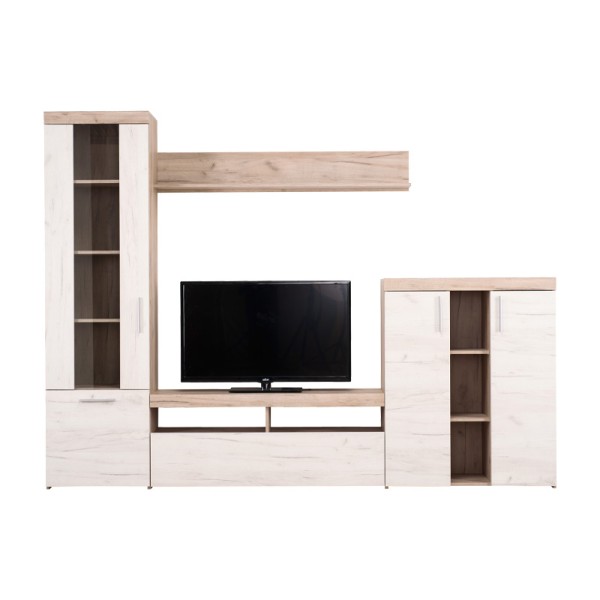 ΚΕΝΤΡΟ ΨΥΧΑΓΩΓΙΑΣ-ΣΥΝΘΕΣΗ Arno Grey Oak-White Oak 262x35x195εκ