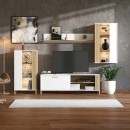 ΚΕΝΤΡΟ ΨΥΧΑΓΩΓΙΑΣ-ΣΥΝΘΕΣΗ BASTIA ARTISAN OAK-ΛΕΥΚΟ 281x40x170εκ jxtr