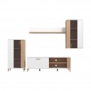 ΚΕΝΤΡΟ ΨΥΧΑΓΩΓΙΑΣ-ΣΥΝΘΕΣΗ BASTIA ARTISAN OAK-ΛΕΥΚΟ 281x40x170εκ jxtr