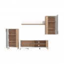ΚΕΝΤΡΟ ΨΥΧΑΓΩΓΙΑΣ-ΣΥΝΘΕΣΗ BASTIA ARTISAN OAK-ΛΕΥΚΟ 281x40x170εκ jxtr