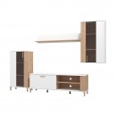 ΚΕΝΤΡΟ ΨΥΧΑΓΩΓΙΑΣ-ΣΥΝΘΕΣΗ BASTIA ARTISAN OAK-ΛΕΥΚΟ 281x40x170εκ jxtr