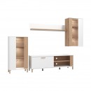 ΚΕΝΤΡΟ ΨΥΧΑΓΩΓΙΑΣ-ΣΥΝΘΕΣΗ BASTIA ARTISAN OAK-ΛΕΥΚΟ 281x40x170εκ jxtr