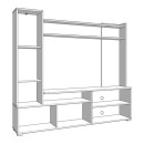 ΚΕΝΤΡΟ ΨΥΧΑΓΩΓΙΑΣ-ΣΥΝΘΕΣΗ BRAGA ARTISAN OAK-ΜΑΥΡΟ 168x35x157εκ