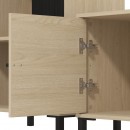 ΚΕΝΤΡΟ ΨΥΧΑΓΩΓΙΑΣ-ΣΥΝΘΕΣΗ CAMARGUE OAK-BLACK OAK 263x40x167εκ