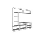 ΚΕΝΤΡΟ ΨΥΧΑΓΩΓΙΑΣ-ΣΥΝΘΕΣΗ GLEN GREY OAK/ΛΕΥΚΟ 170x41x170εκ