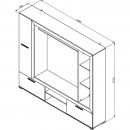 ΚΕΝΤΡΟ ΨΥΧΑΓΩΓΙΑΣ-ΣΥΝΘΕΣΗ LORCA GREY OAK / ΜΑΥΡΟ 195x35x171εκ ΚΕΝΤΡΟ ΨΥΧΑΓΩΓΙΑΣ-ΣΥΝΘΕΣΗ LORCA GREY OAK / ΜΑΥΡΟ 195x35x171εκ