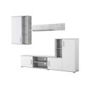 ΚΕΝΤΡΟ ΨΥΧΑΓΩΓΙΑΣ-ΣΥΝΘΕΣΗ PARMA ΛΕΥΚΟ-ΓΚΡΙ CONCRETE 262x35x180εκ