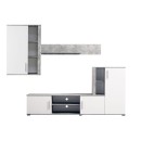 ΚΕΝΤΡΟ ΨΥΧΑΓΩΓΙΑΣ-ΣΥΝΘΕΣΗ PARMA ΛΕΥΚΟ-ΓΚΡΙ CONCRETE 262x35x180εκ